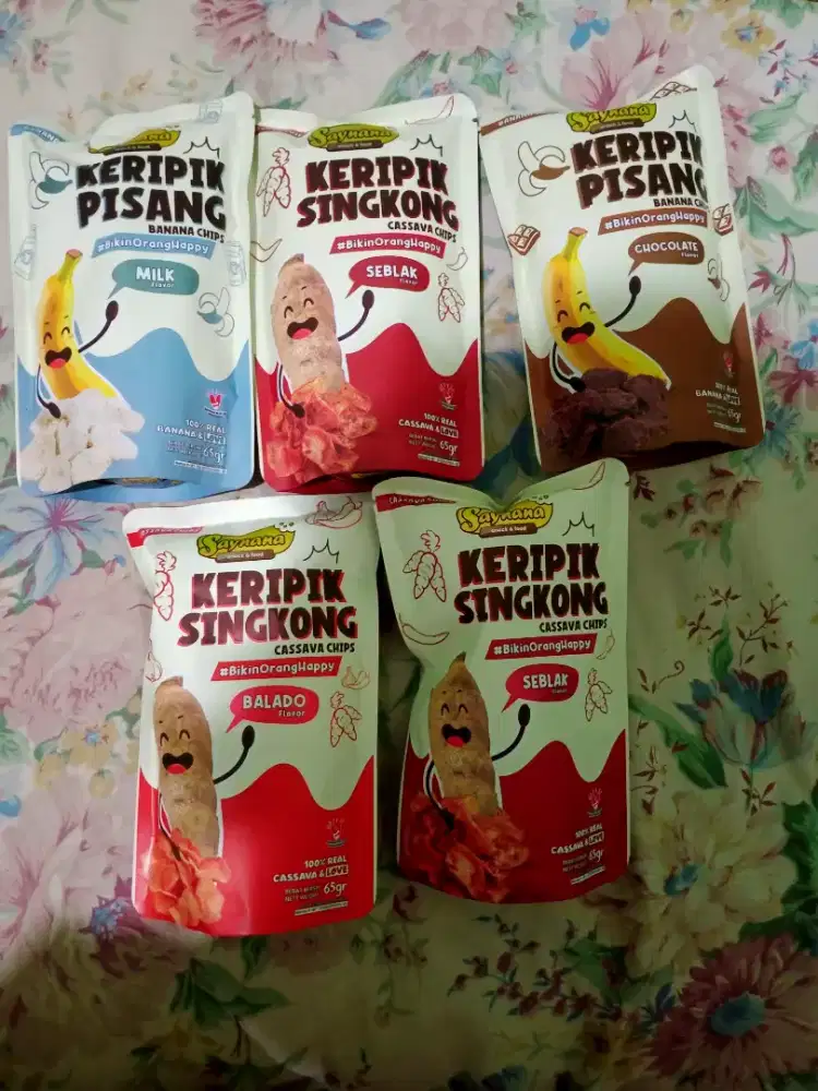 Paket usaha keripik 5 rasa