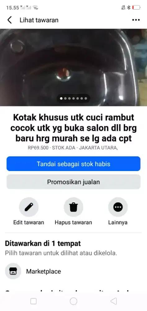 Cocok utk usaha salon rambut se Bu tmpt cuci nya hrg baru hrg murah sj