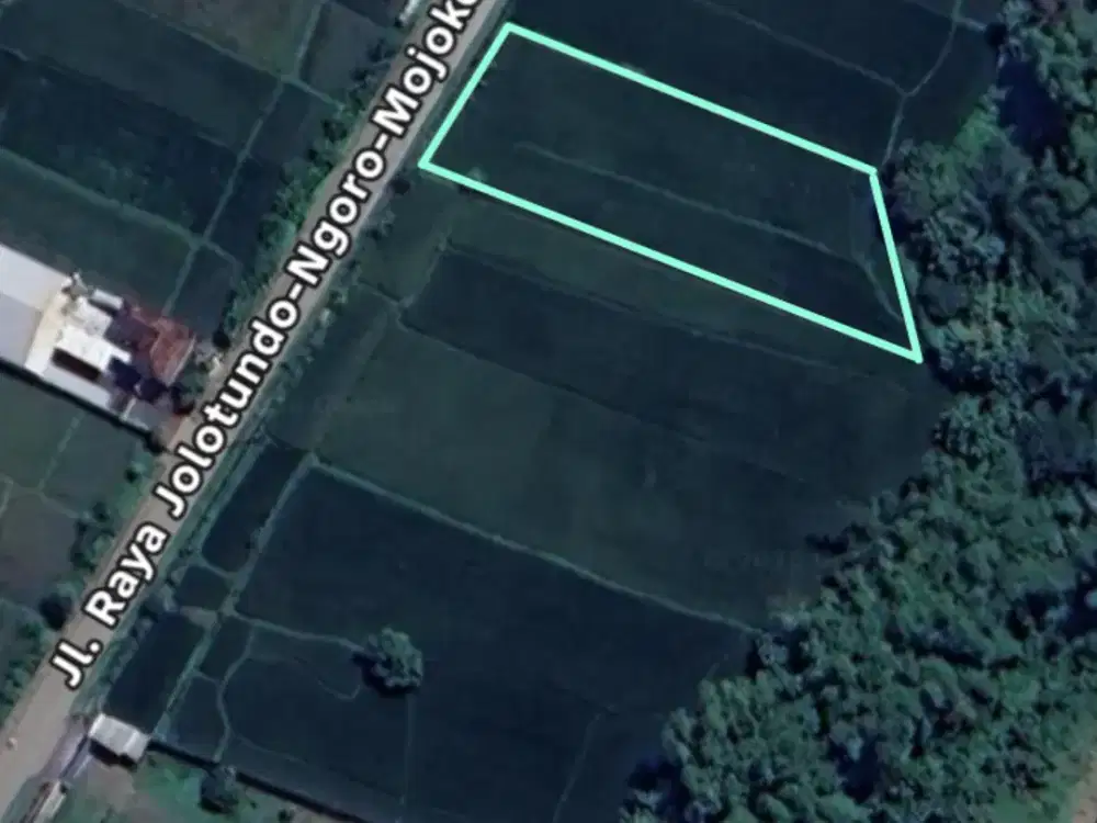 Dijual tanah 1879m2 di Jl. Raya Jolotundo Ngoro Mojokerto