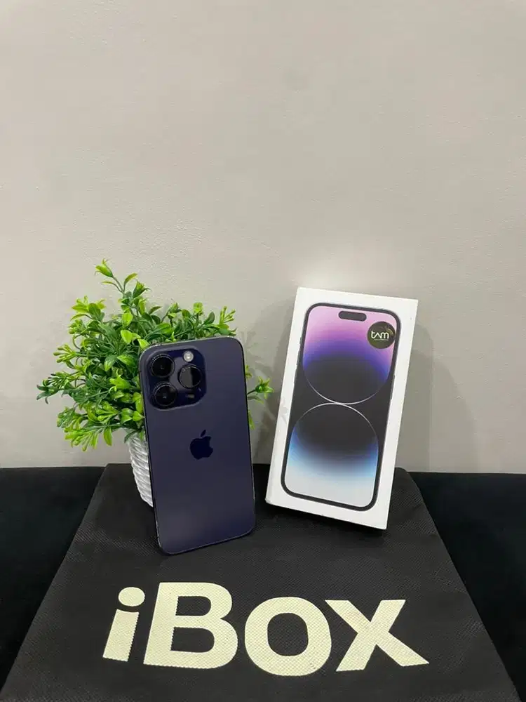 IPhone 14 Pro 128GB iBox Purple mulus Fullset Ori BH 100% Permanent