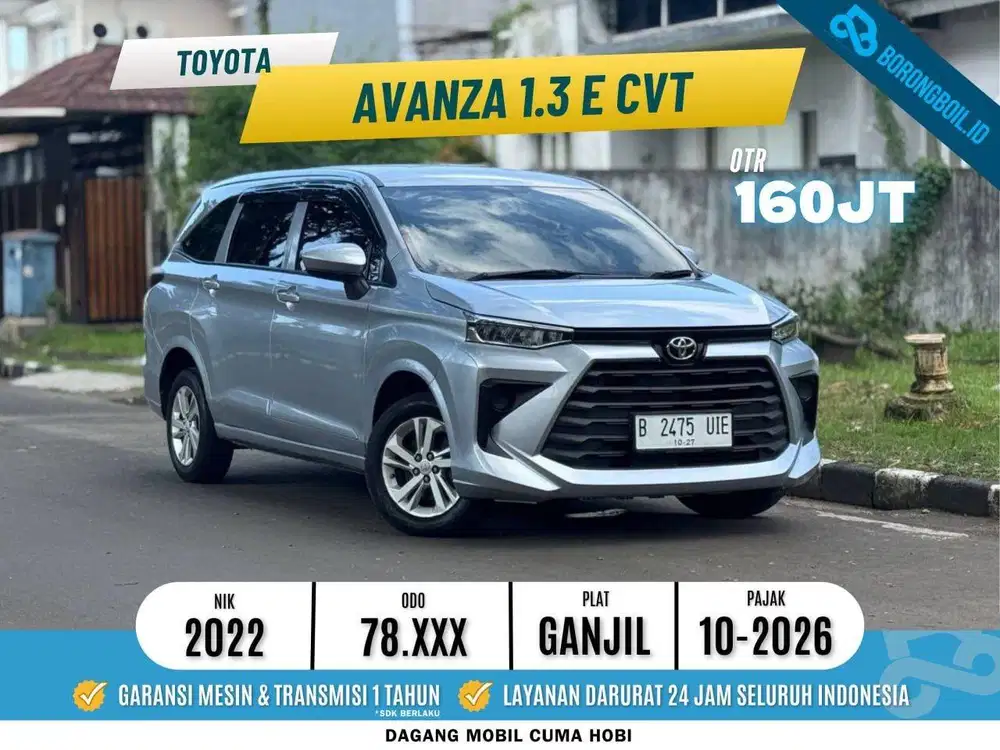 TERMURAH!!AVANZA 1.3 E CVT 2022 SIAP PAKAI