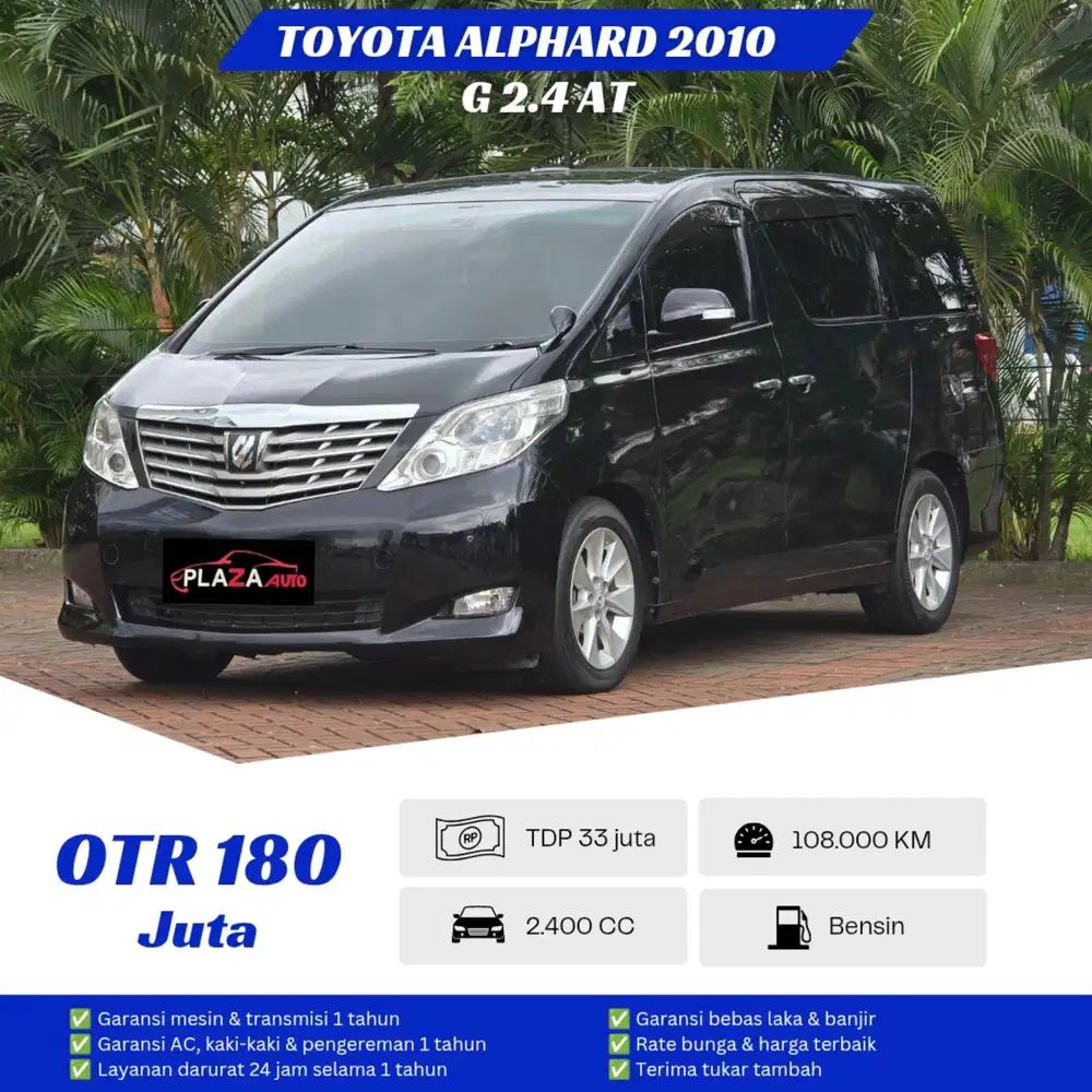 Toyota Alphard 2010
G 2.4 Automatic