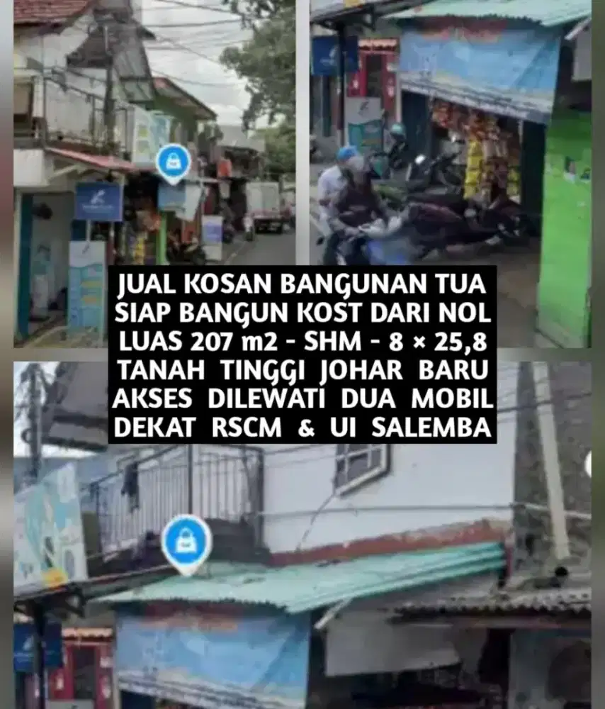 JUAL KOST KOSAN TUA DI TANAH TINGGI JOHAR BARU DEKAT RSCM & UI SALEMBA