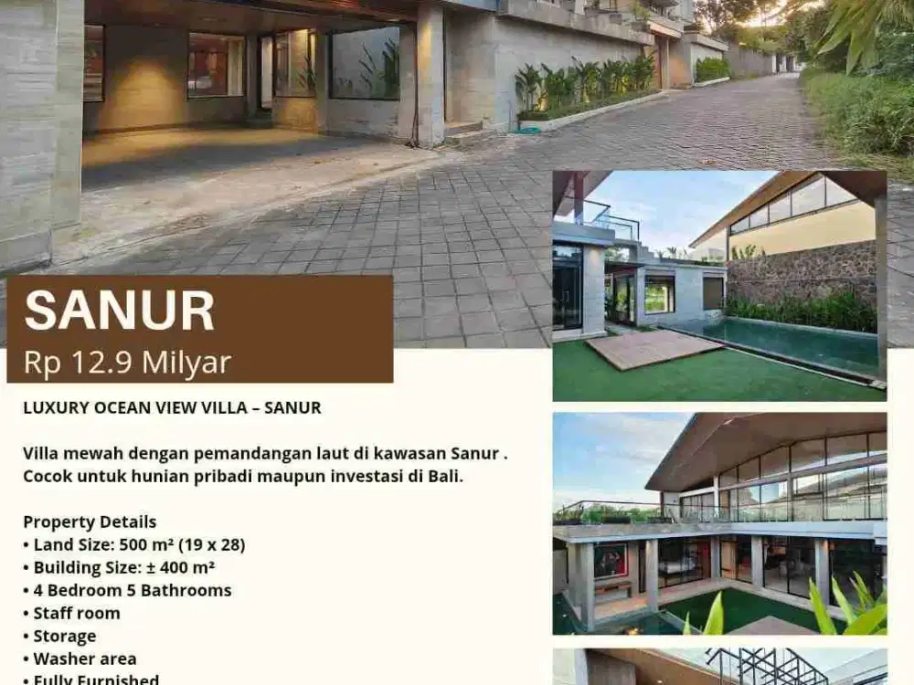 Sanur Luxury Villa Ocean View
