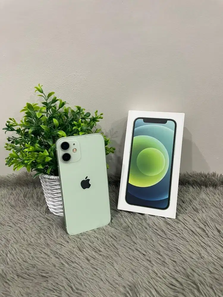 IPhone 12 Mini 128GB Green mulus Fullset BH 88% Imei Bea Cukai Permane