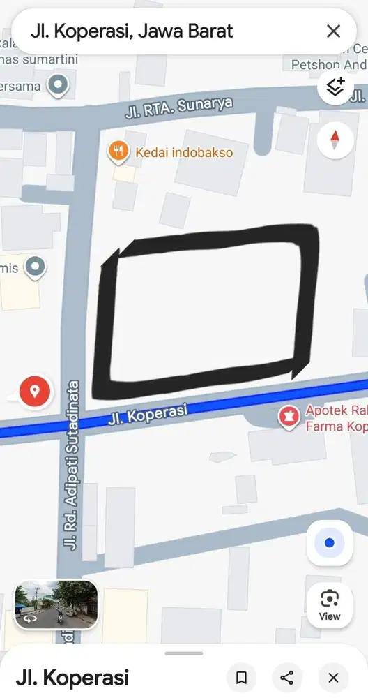 DIJUAL TANAH KAVLING B1 HOEK JL KOPERASI / JL RD ADIPATI KOTA CIAMIS