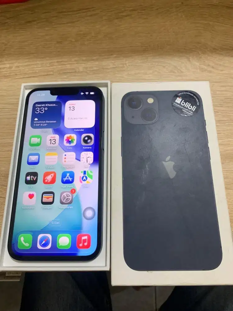 IPHONE 13 128GB IBOX GARANSI ON 2026