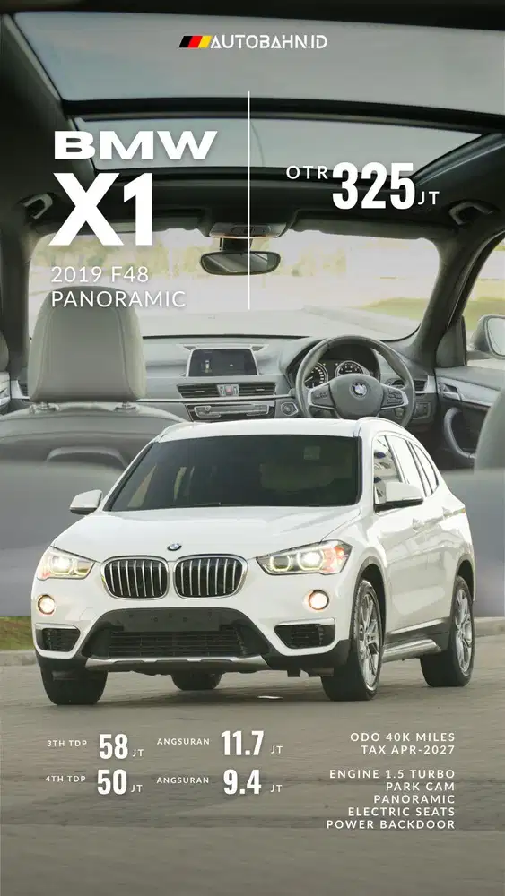 BMW X1 F48 XLine 2019 Panoramic Warranty