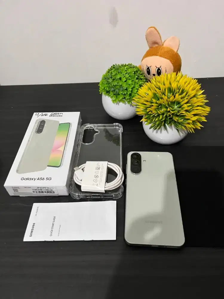 Samsung A56 hijau 12/256 GB muluss fullset masih garansi ON