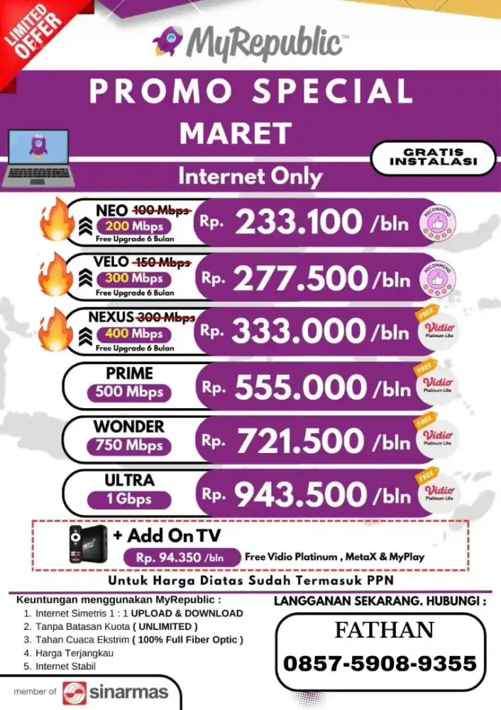 WIFI TERBAIK MYREPUBLIC, TERBAIK UNTUK KELUARGA!