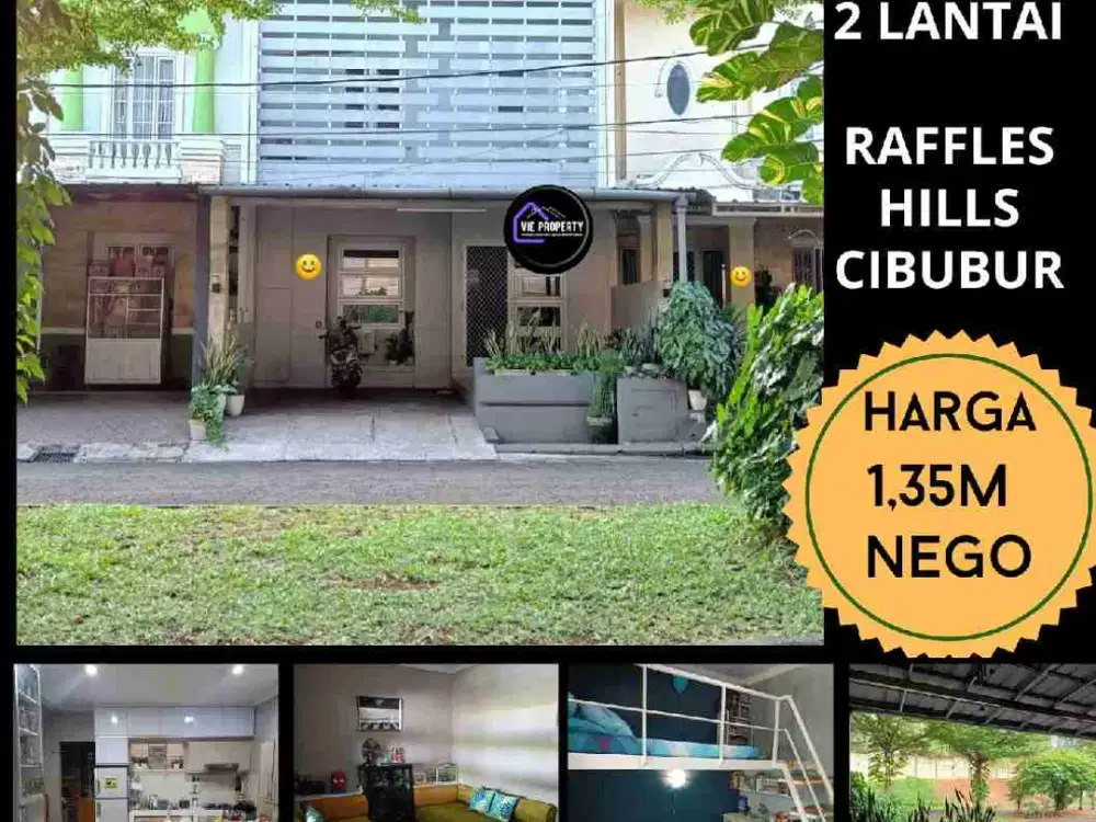 Dijual rumah 2 lantai siap huni di Raffles Hills Cibubur