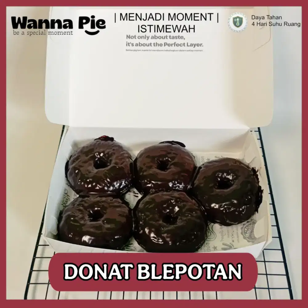 Donat Fluffy Coklat Belepotan Fresh Siap Kirim Cocok Buat Acara
