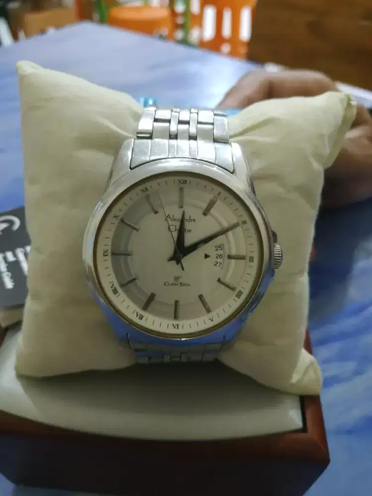 Jam tangan Alexandre Christie pria ori lengkap box plus manual book