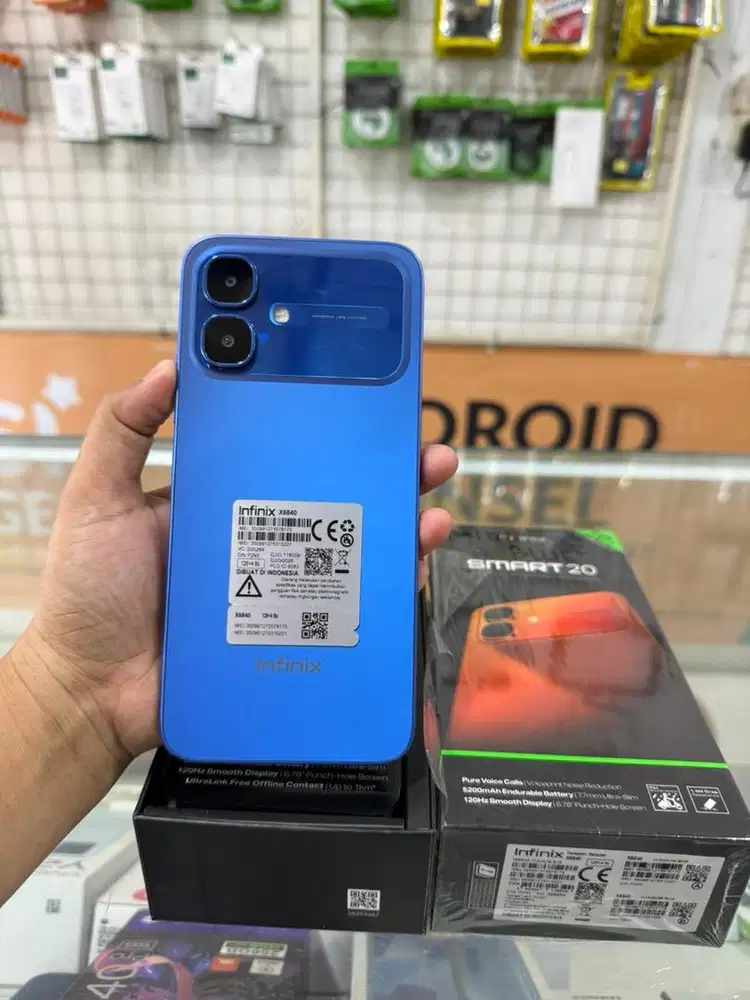BARU!! INFINIX SMART 20 RAM 8/64 8/128 GARANSI RESMI DUKUNG GAMING