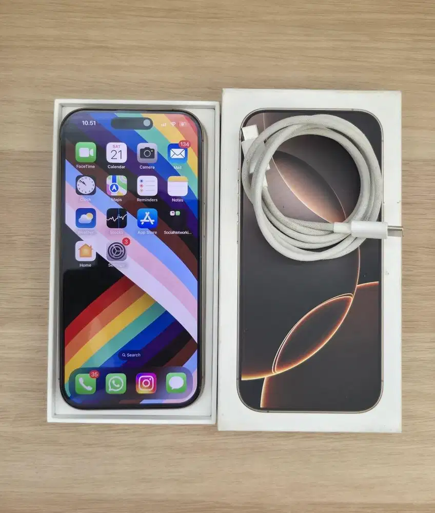 IPHONE 16 PRO 256GB DESERT TITANIUM RESMI IBOX GARANSI ON APRIL 2026