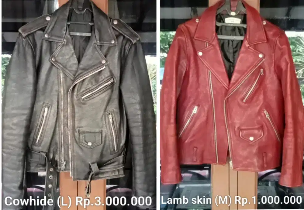 Jaket kulit Ramones size M (Red Burgundy/Maroon)