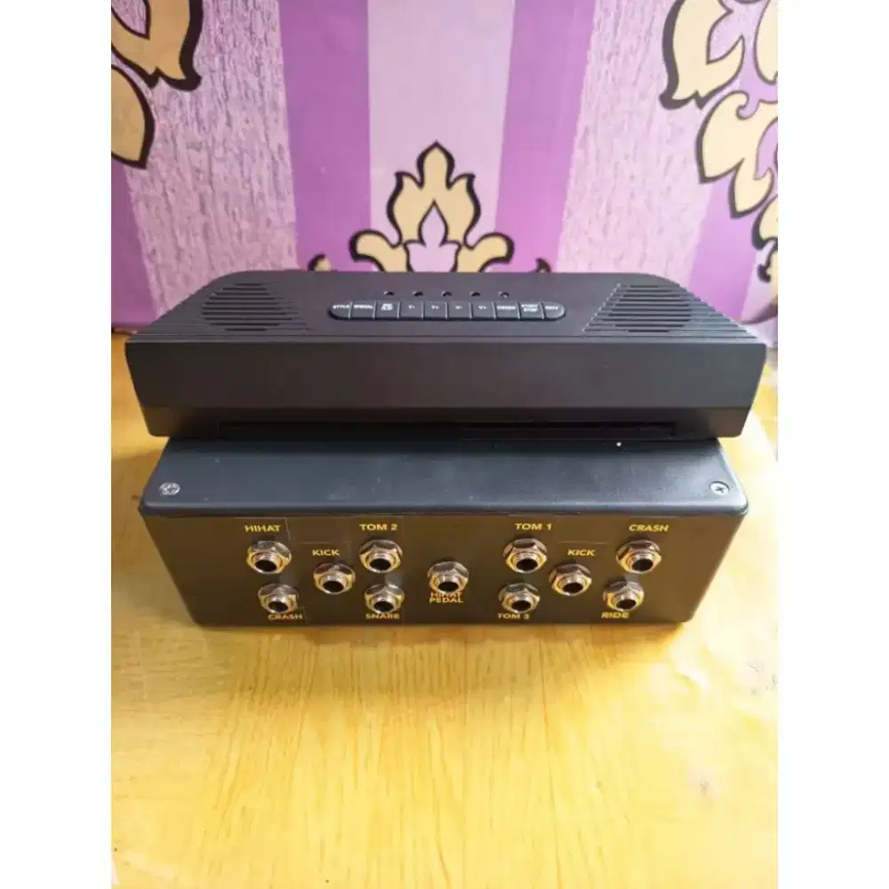 Modul Drum Elektrik Portable Rakitan Pizeo 10 Channel, support midi