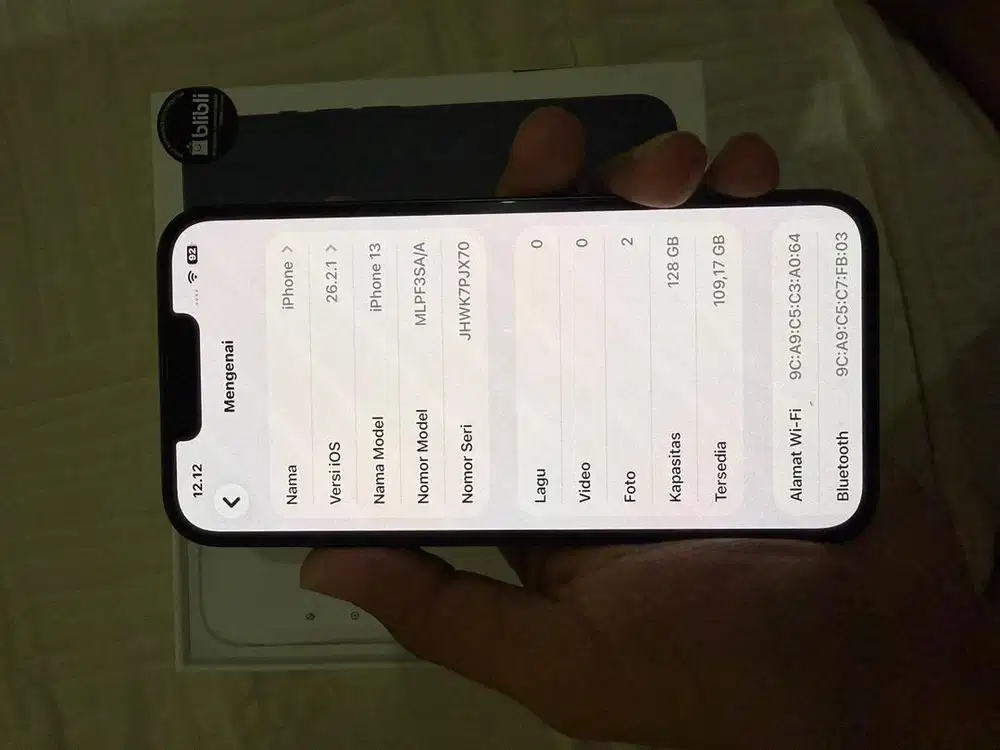 JUAL IPHONE 13 garansi resmi wsrna midnight