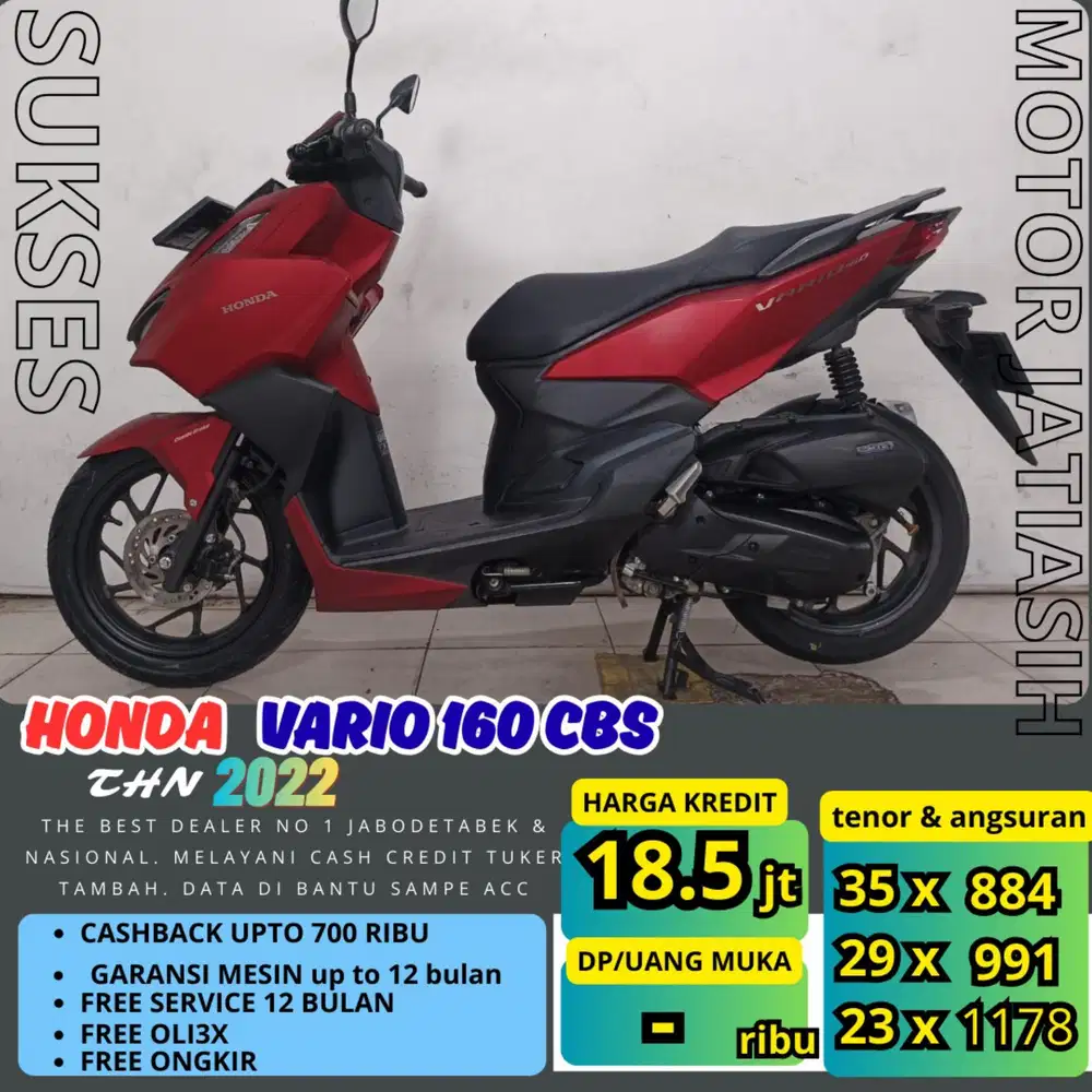 PROMO (SUKSES MOTOR) DP TERMURAH  PASTI ACC HONDA VARIO 160 CBS 2022