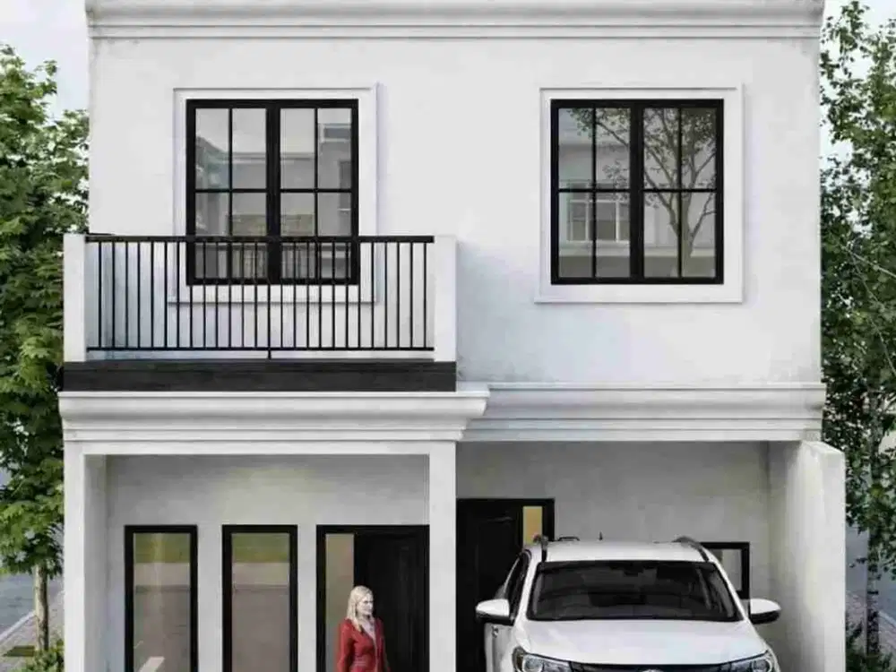 Rumah 2 lantai 900 jutaan nempel ke stasiun Jurangmangu