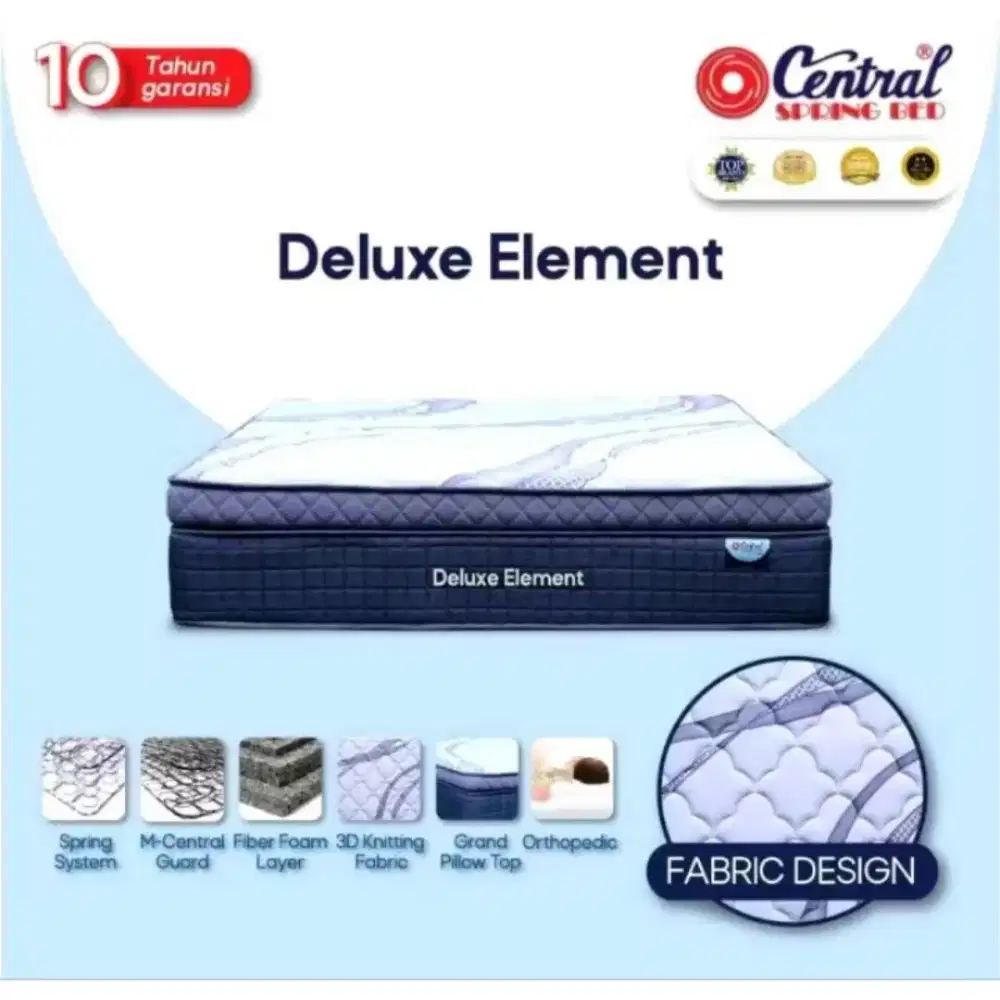 spring bed Central deluxe elemant uk 160 x 200 x 33 cm