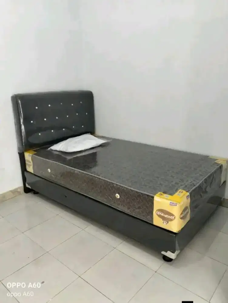 1 SET SPRING BED PANDA + DIPAN UK 120 X 200 CM