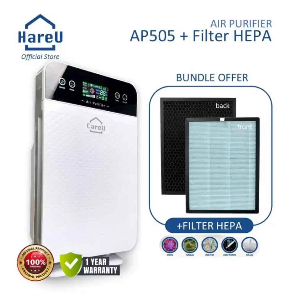 Air Purifier CARE U AP505+Xtra Filter (Baru)