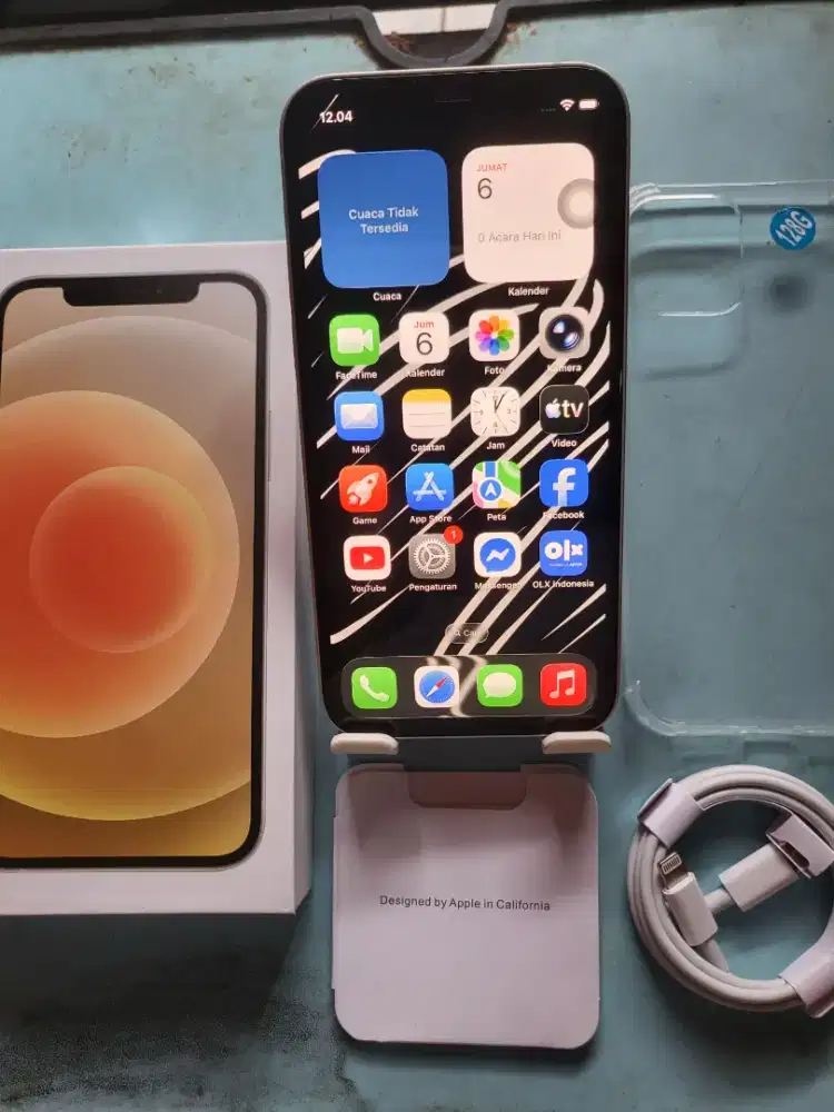 Iphone 12 128gb white inter all operator mulus normal no minus