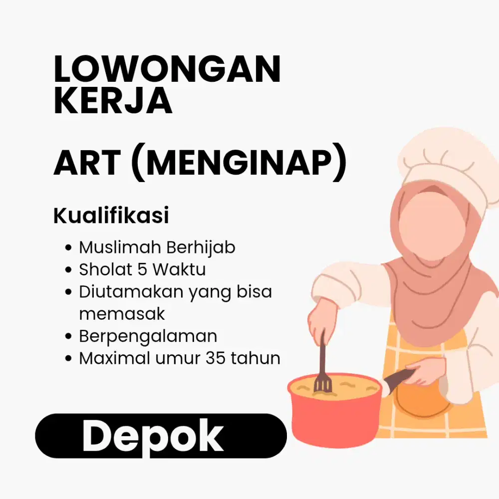 Loker ART Nginap di depok