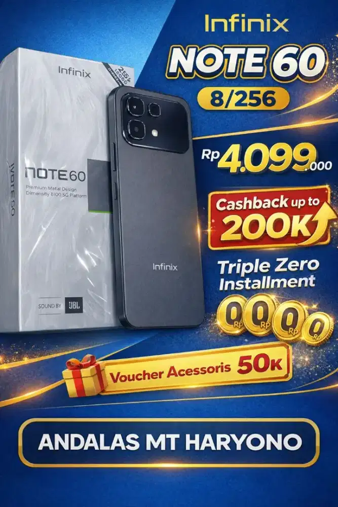 Infinix Note 60 8/256Gb Promo Kredit Triple Zero