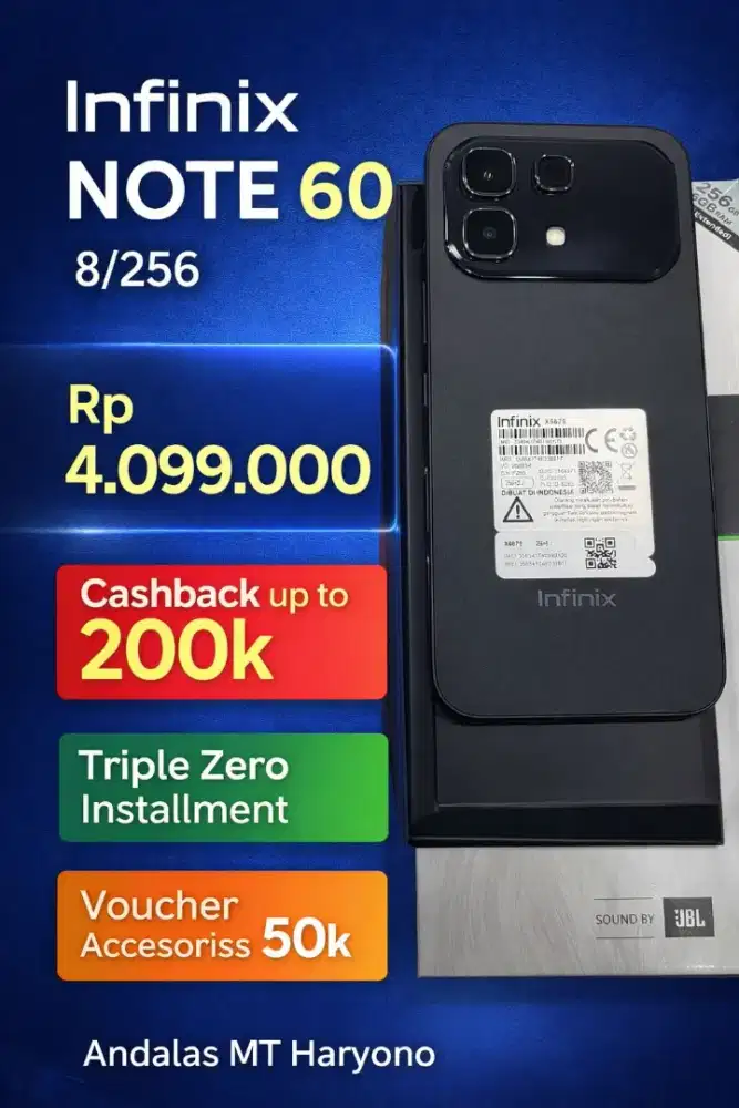 PROMO SPESIAL 

 Infinix NOTE 60 (8/256GB)