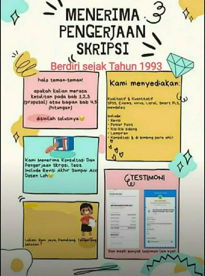 Bukan JOKI Skripsi, Konsultan bimbingan Tesis Disertasi Sejak 1993