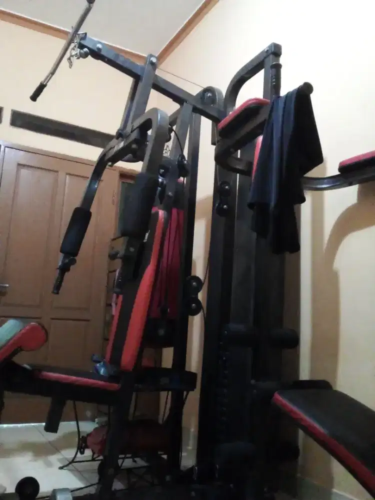Alat gym 3 sisi plus samsak tinju