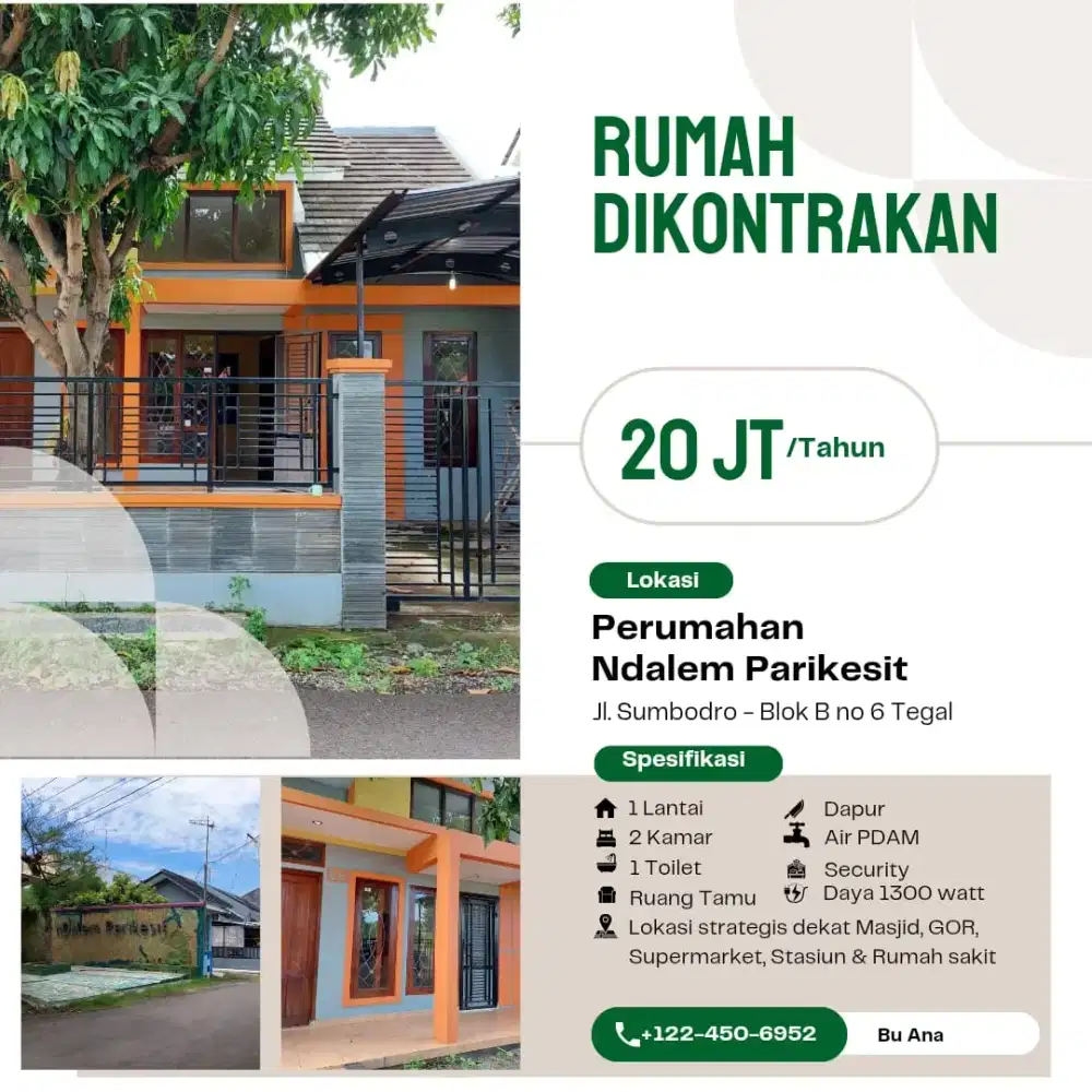 Disewakan Rumah, type 45/104, sudah renovasii