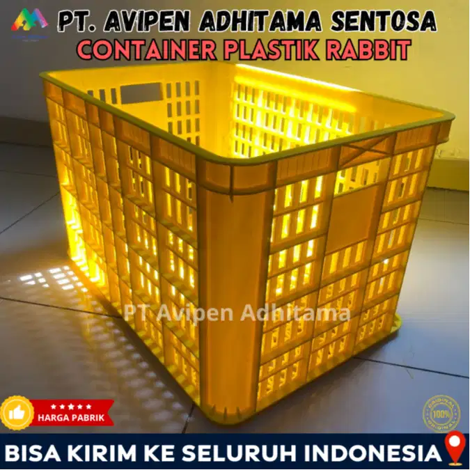 Container Plastik Rabbit Heavy Duty Gudang Industri Pabrik Tangerang