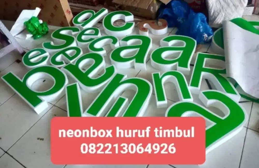 Huruf timbul free disain dan ukuran
