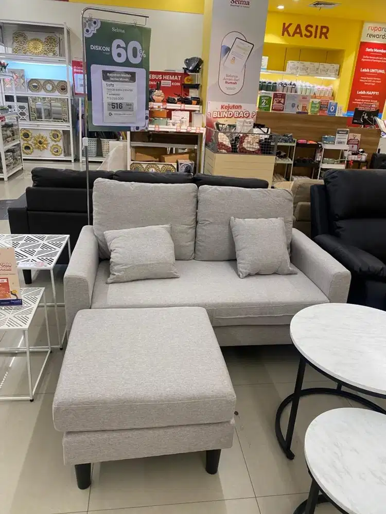 Sofa L Grey 2 Dudukan