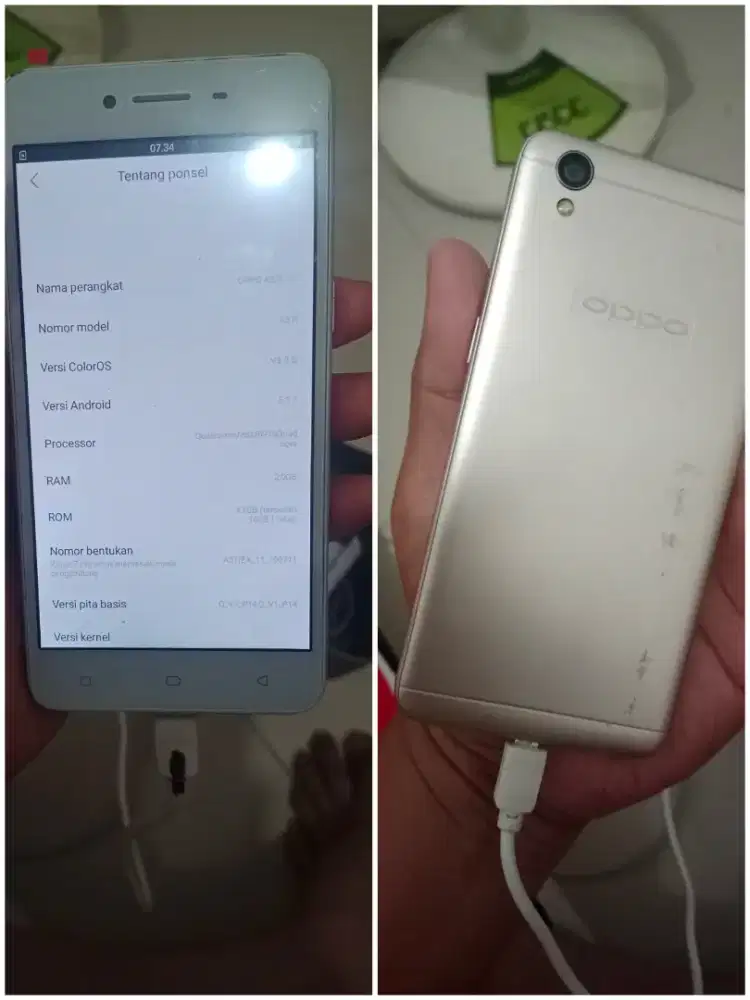 Oppo A37F hp + charger nett