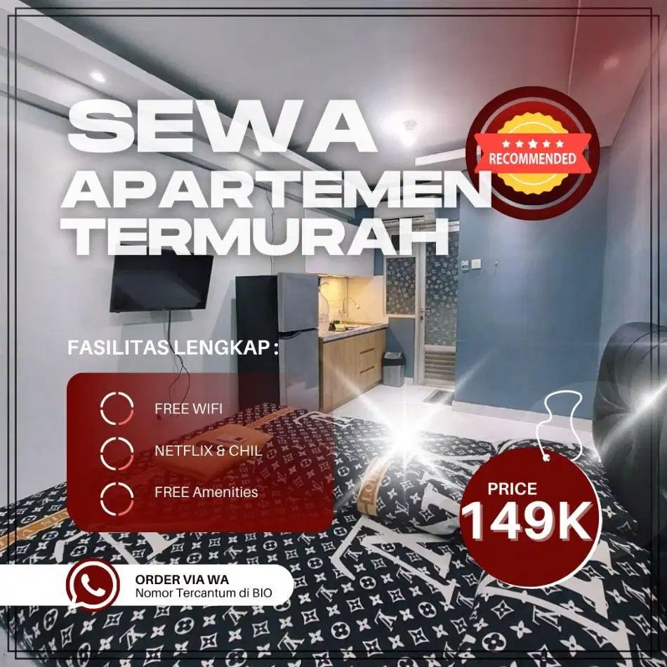 Sewa apartemen Bekasi Timur Transpark Juanda Harian/Transit Termurah