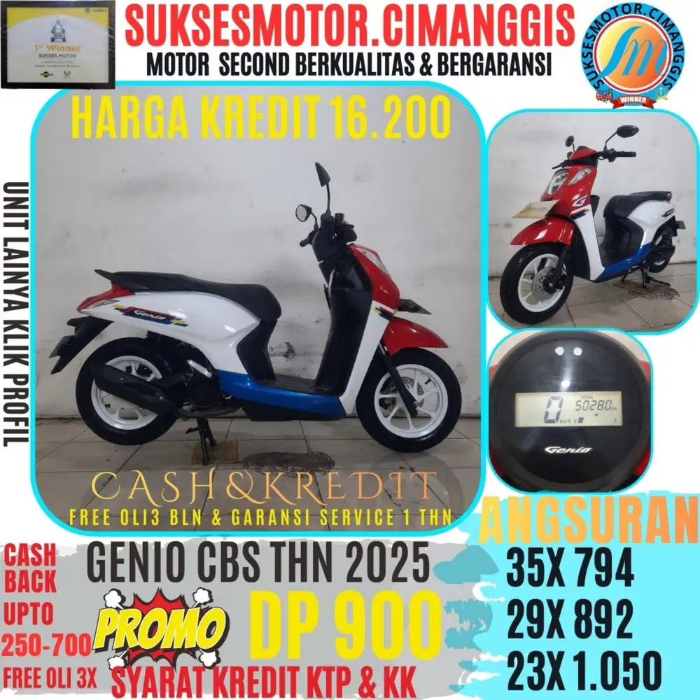 GENIO CBS TERMURAH CASHBACK UPTO700RBU FREEOLI3X DP 900