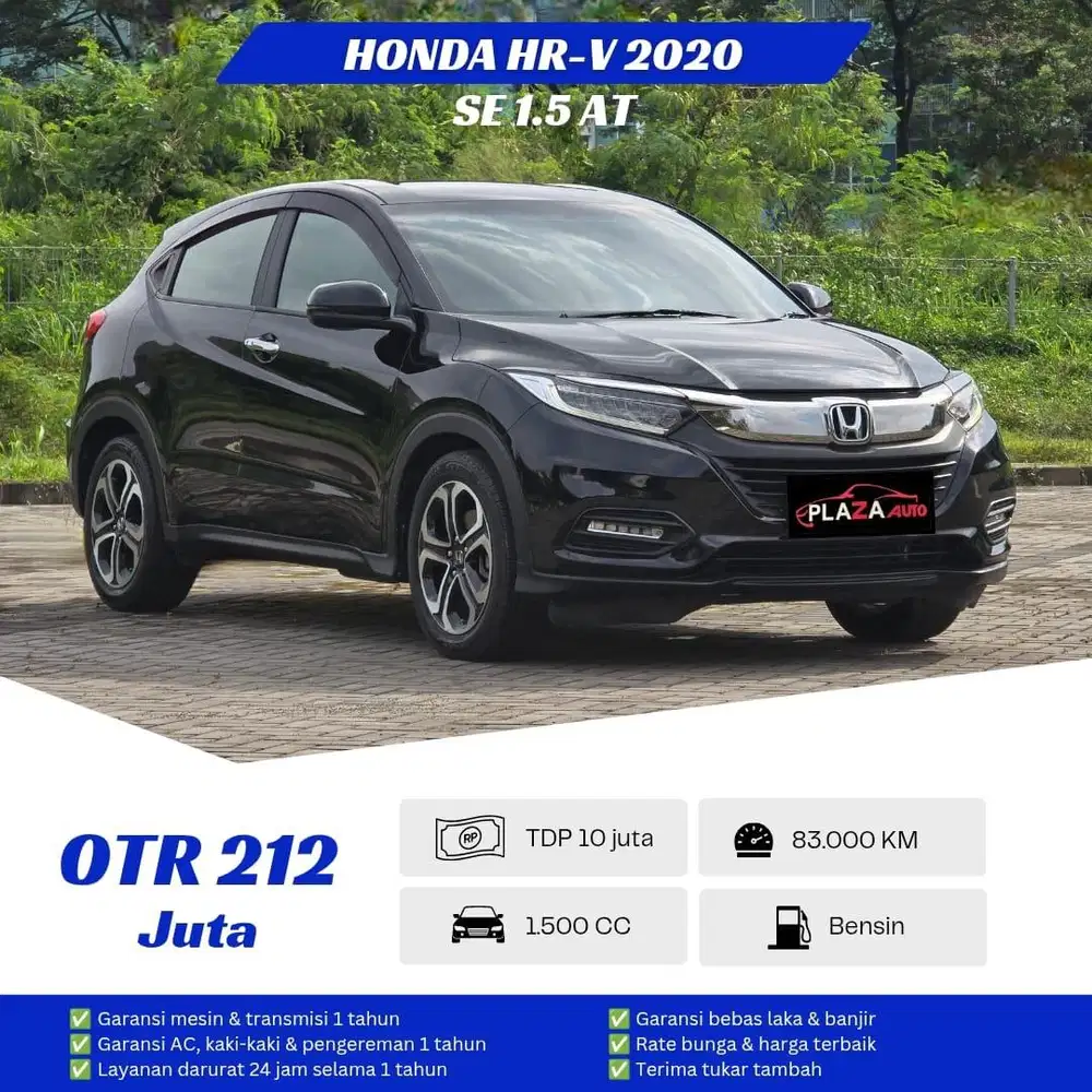 Honda HR-V 2020 SE CVT 1.5 Automatic Mobil siap pakai dan bergaransi