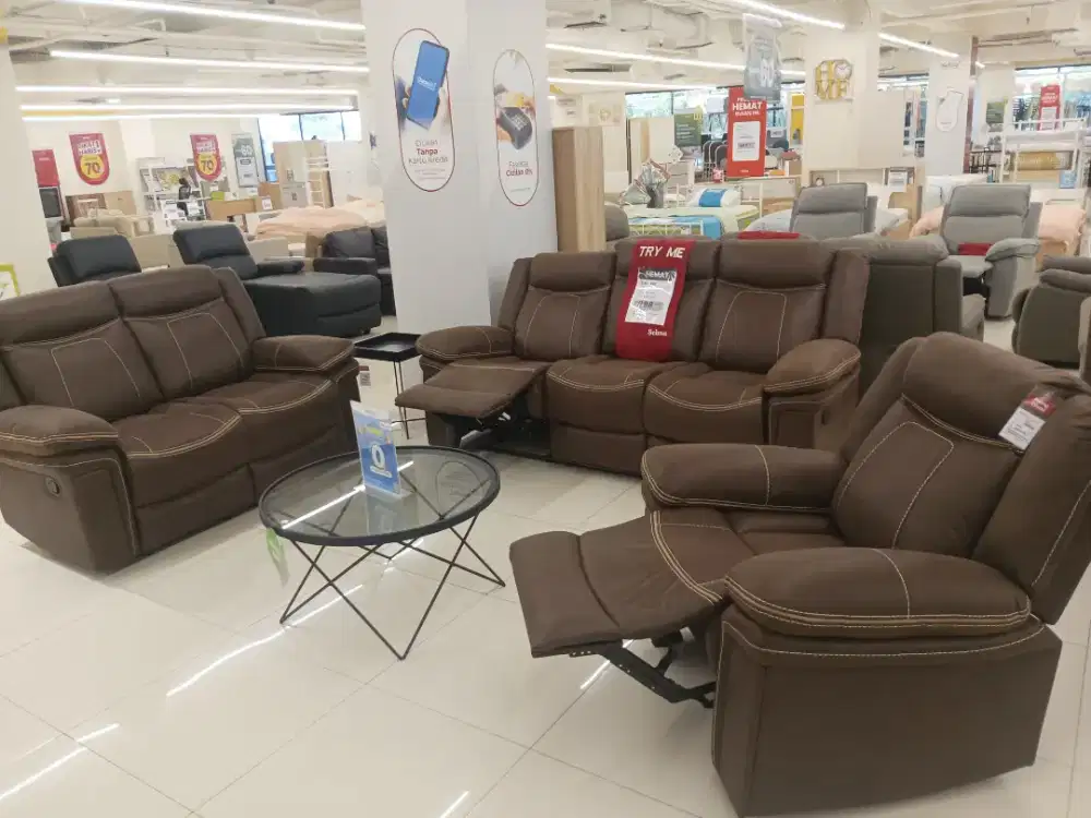 SOFA SET RECLINER MURAH