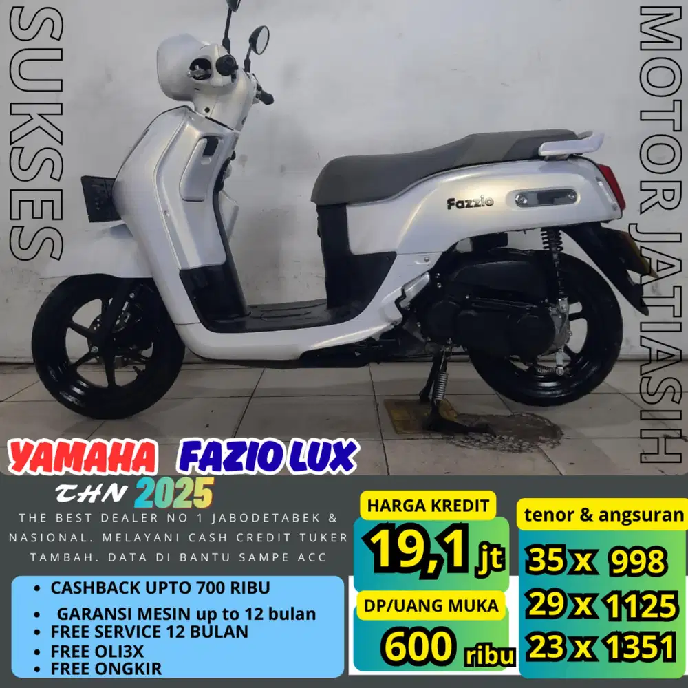 PROMO (SUKSES MOTOR) ANGSURAN TERMURAH DP YAMAHA FAZZIO LUX 2025