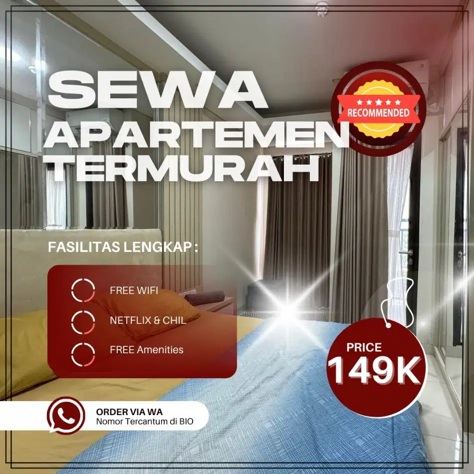 Sewa apartemen Treepark BSD Serpong Harian/Transit  Termurah