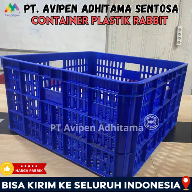 Container Plastik Rabbit Box Plastik untuk Gudang dan Logistik Bekasi