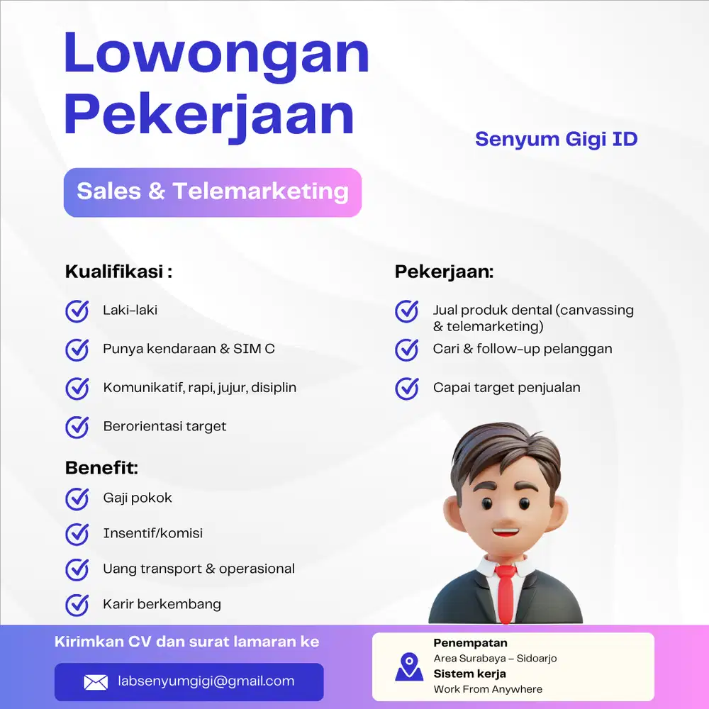 Sales & Telemarketing – Senyum Gigi ID