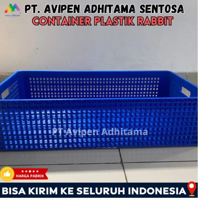Keranjang Plastik Rabbit Box Plastik Industri Gudang Pabrik Bandung