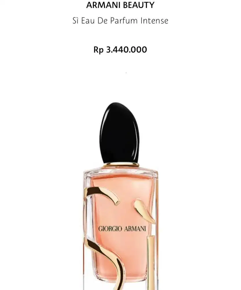 Dijual Parfum high end Armani Beauty Si Eau De Parfum Intense 100% Ori