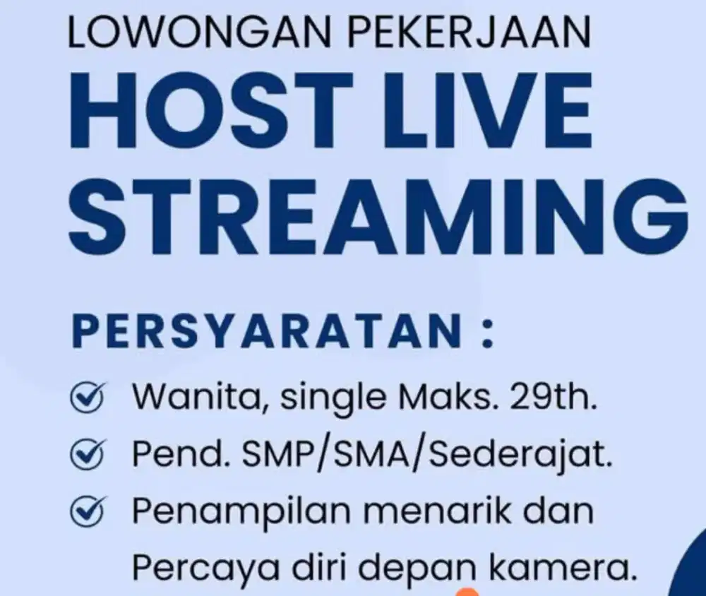 Dibutuhkan host live