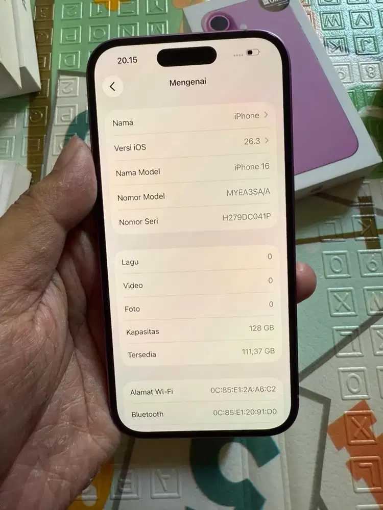 Iphone 16 128GB garansi juni 2026